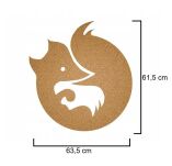 Nálepka s Dekoratívnym Korkom - Líška - 2